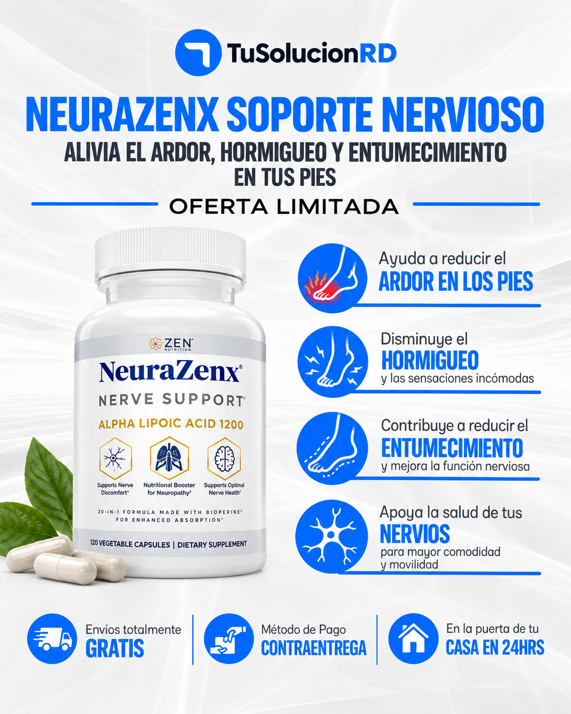 NeuraZenx - Soporte Nervioso con Ácido Alfa Lipoico