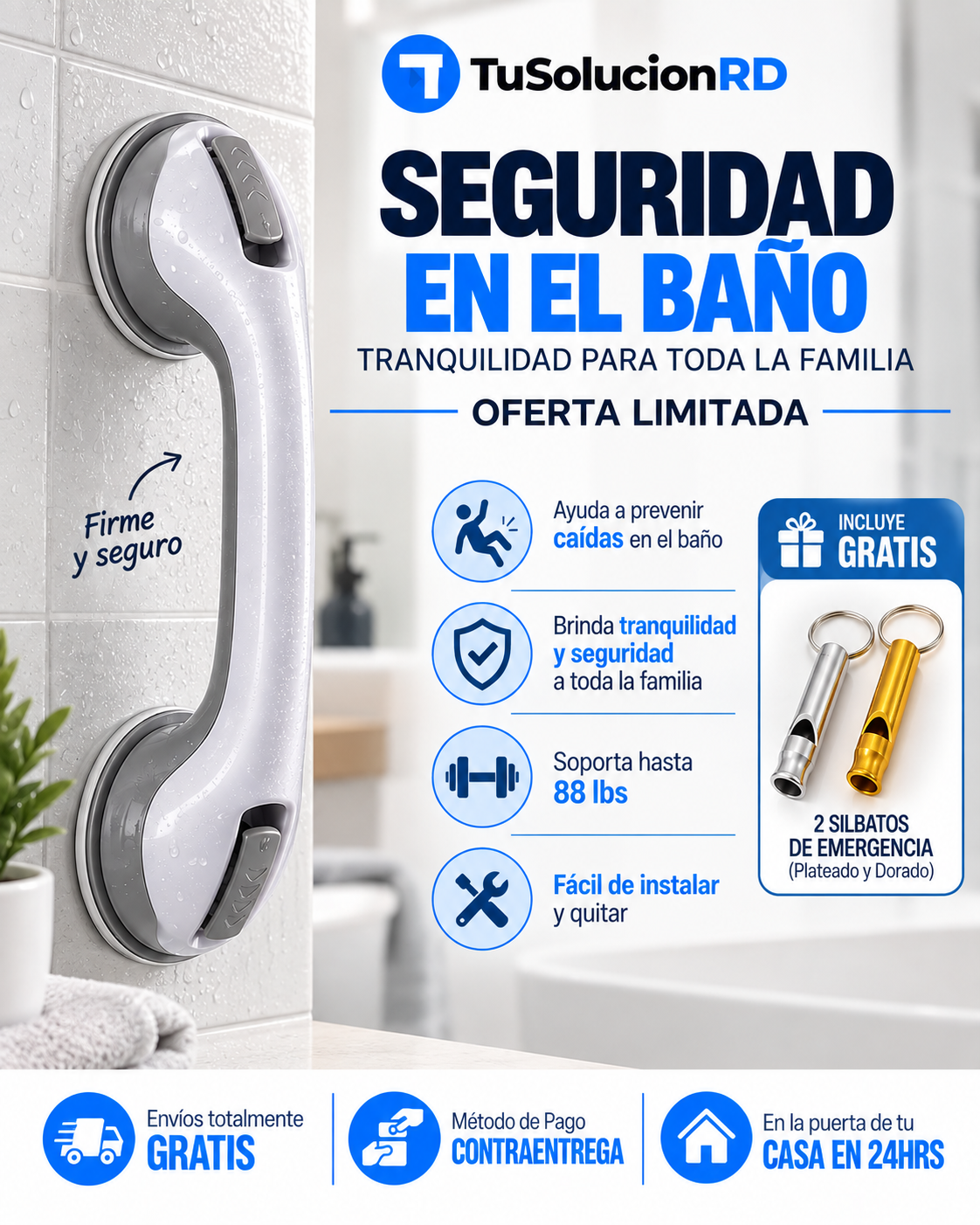 Barra de Seguridad para Ducha