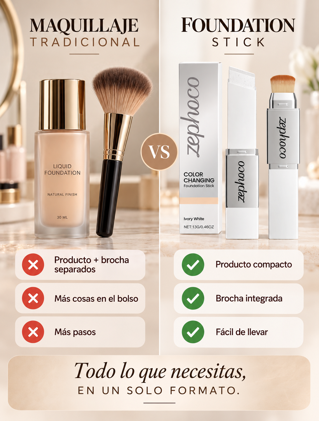 Zephco - Base que se adapta a tu piel