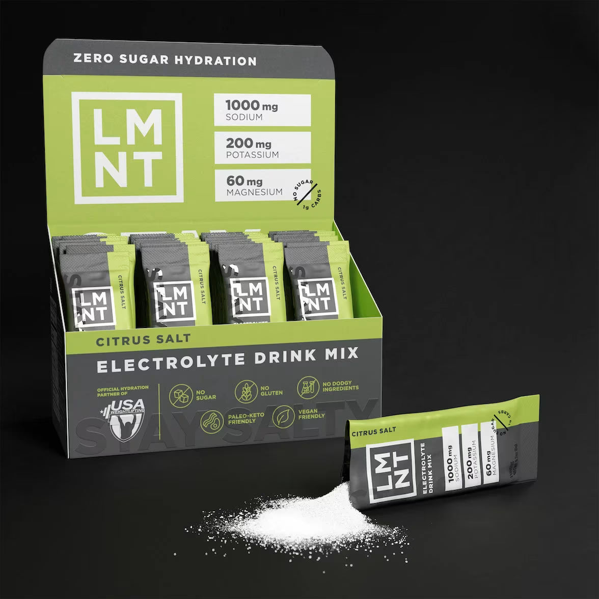 LMNT — Electrolitos sin Azúcar (30 sobres · 1 mes de suministro)