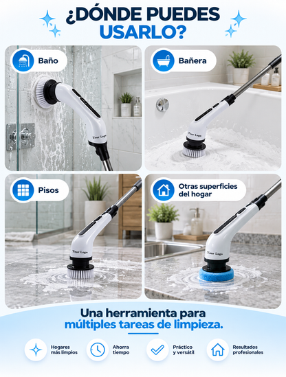 Cepillo Eléctrico Giratorio de Alta Potencia