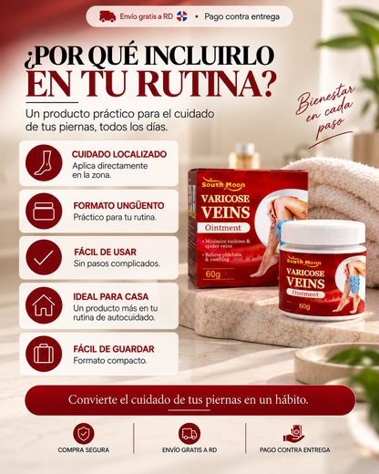 Crema tópica para las várices