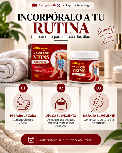 Crema tópica para las várices