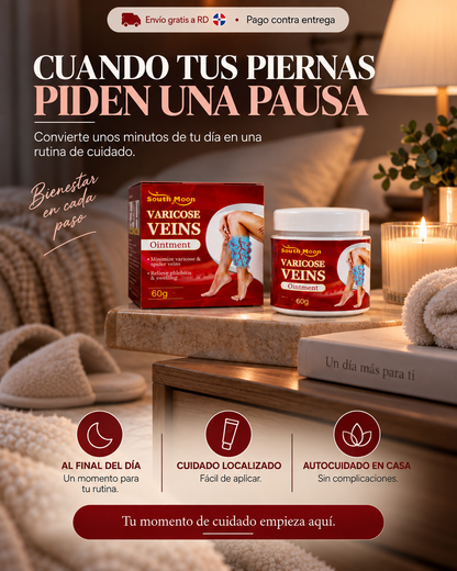 Crema tópica para las várices