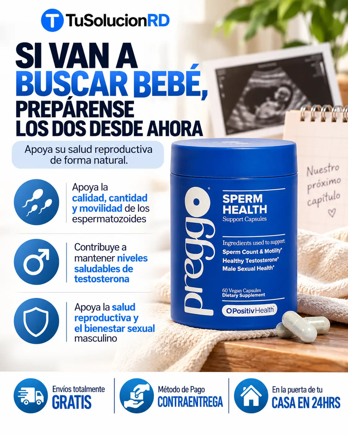 Preggo Sperm Health: Vitaminas para Él al Buscar Bebé