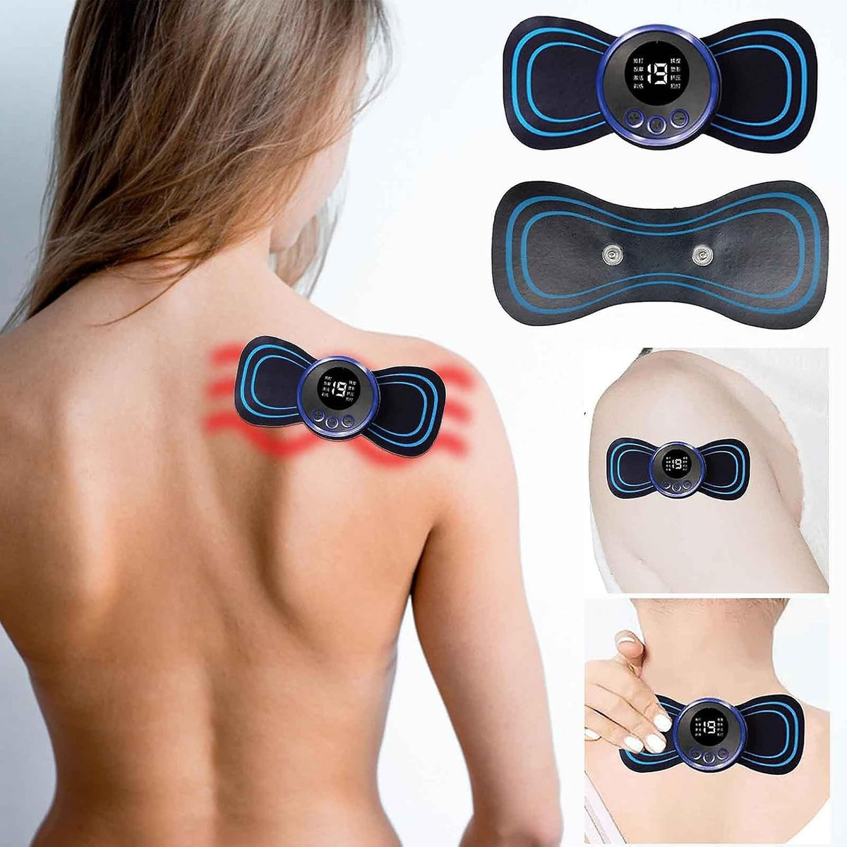 Alivio Muscular al Instante, Donde lo Necesites · Mini Masajeador Eléctrico