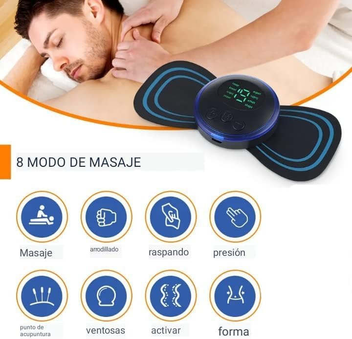 Alivio Muscular al Instante, Donde lo Necesites · Mini Masajeador Eléctrico