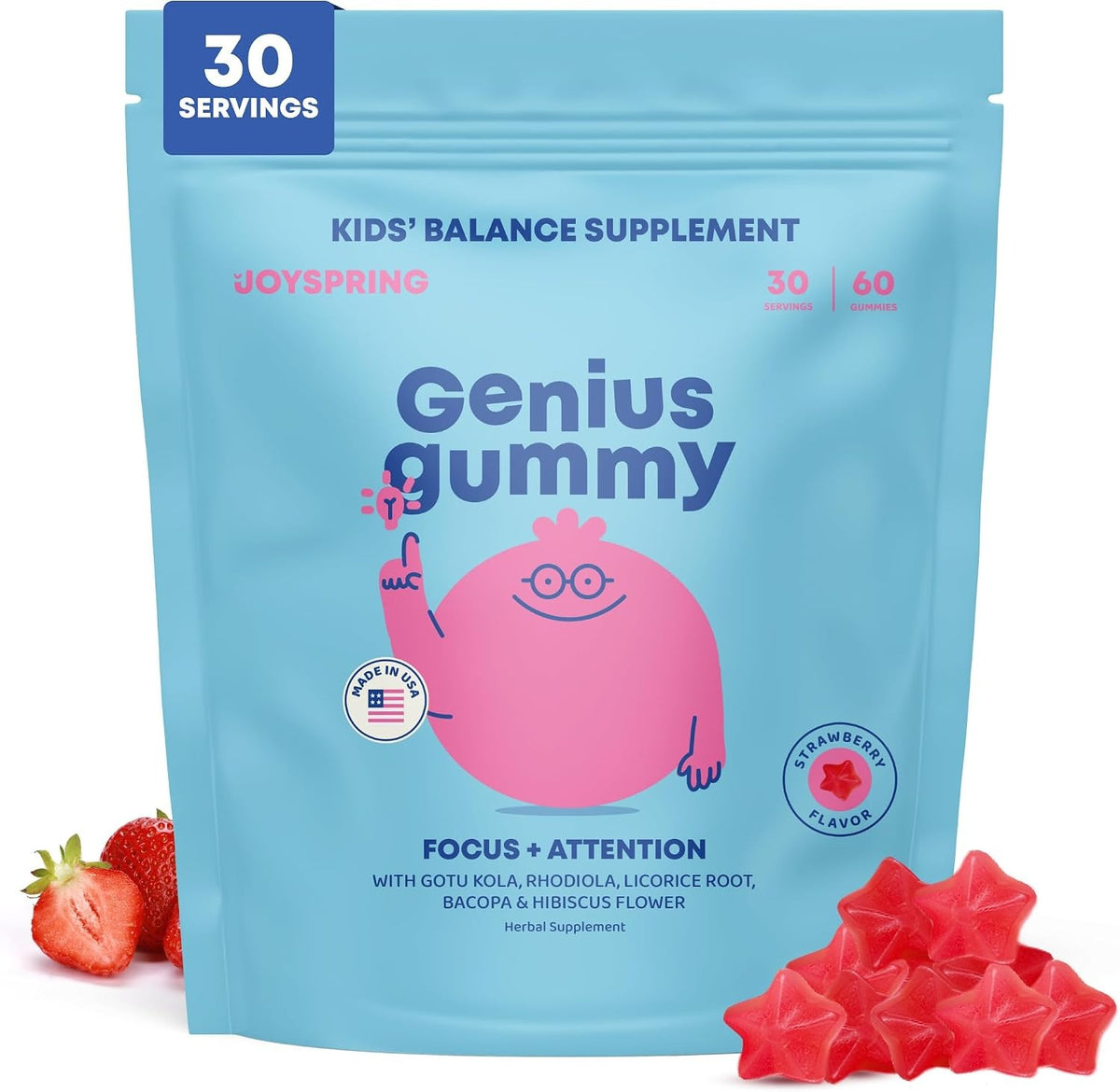 Más Enfoque, Mejores Notas en la Escuela · Genius Gummies