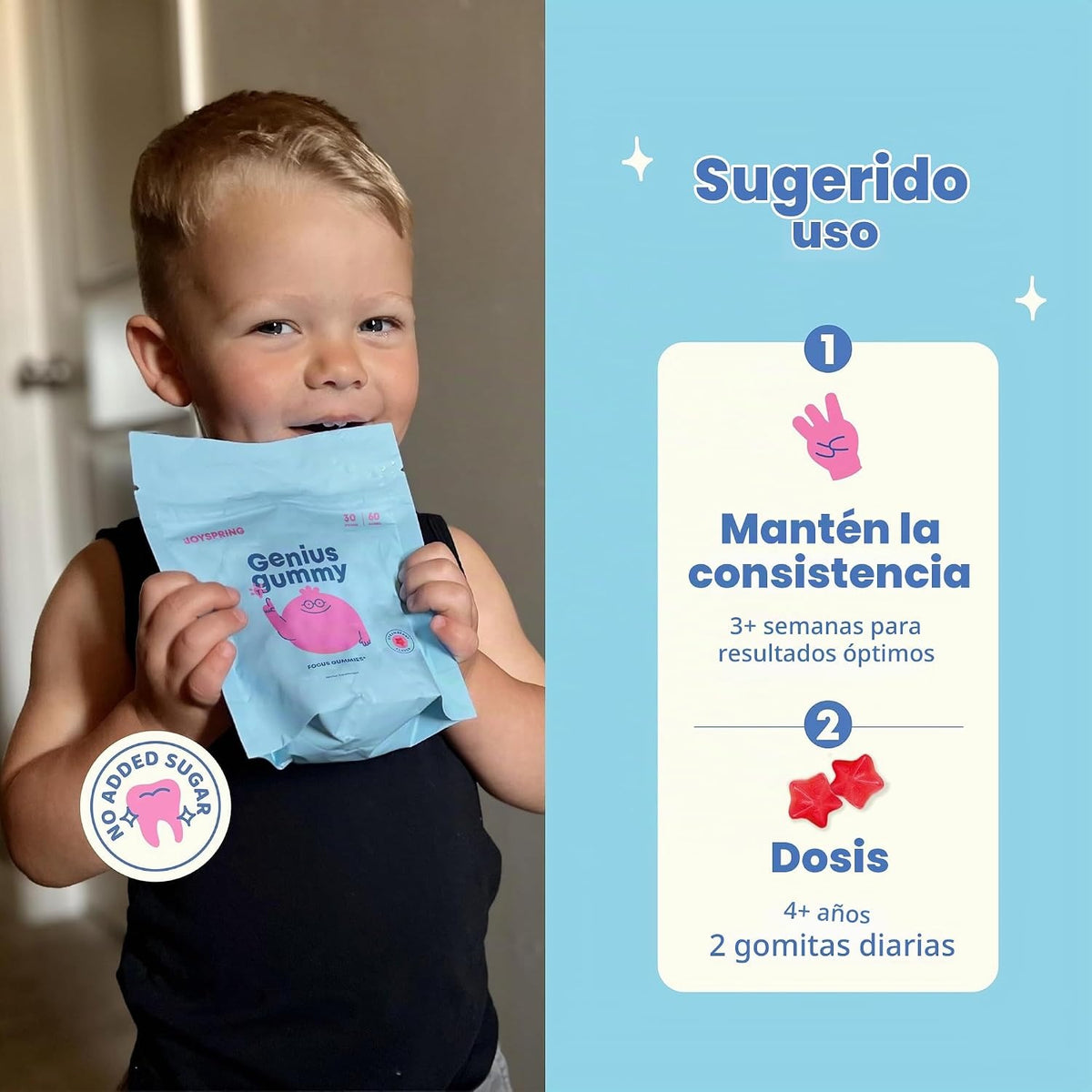 Más Enfoque, Mejores Notas en la Escuela · Genius Gummies